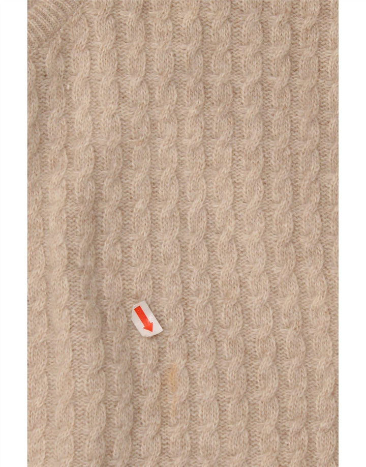 ST. ANDREWS Damski sweter rozpinany UK 18 XL Beżowy Angora