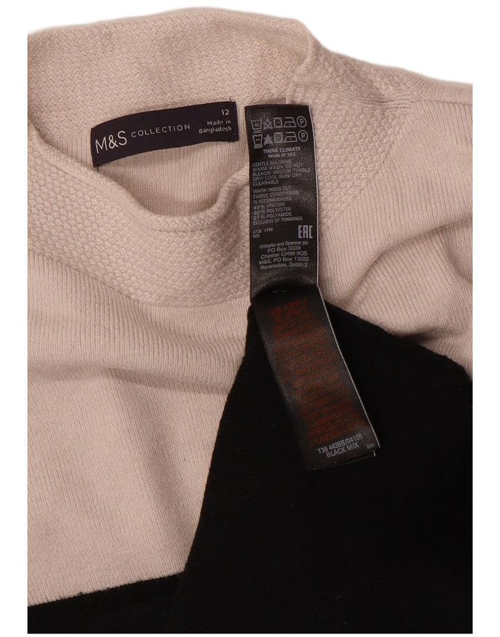 Marks & Spencer Damski sweter z golfem UK 12, średni czarny