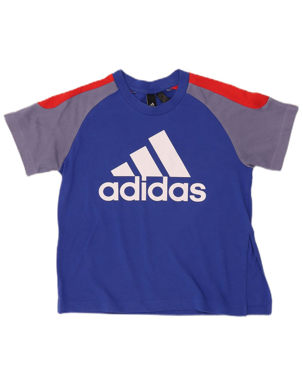 Damska koszulka ADIDAS Primegreen Graphic Top UK 8/10 Small Blue