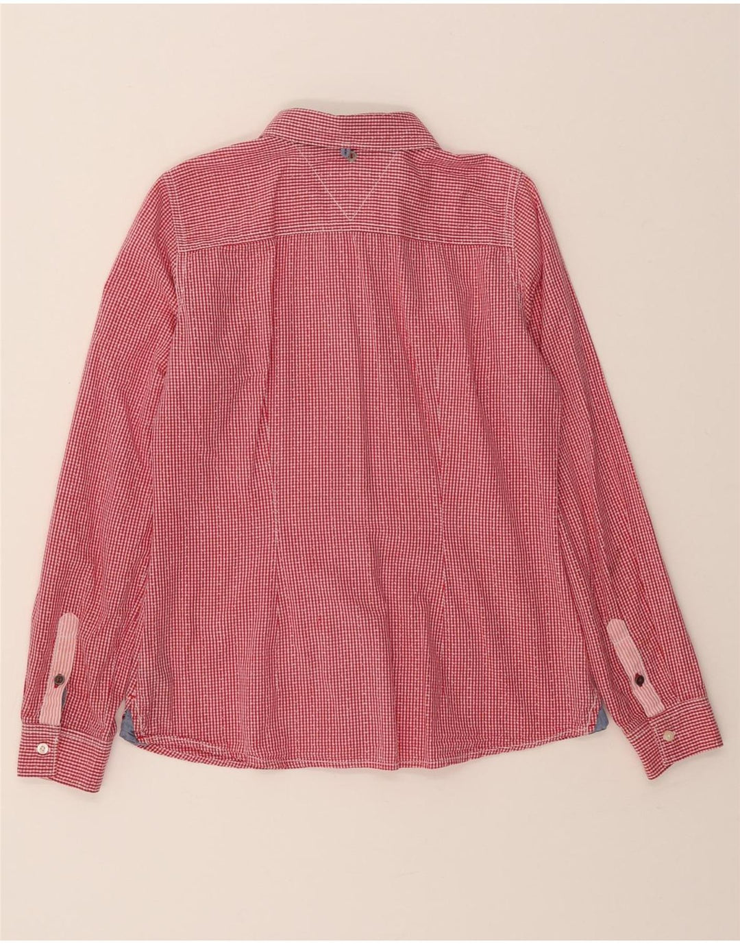 TOMMY HILFIGER Womens Shirt UK 10 Small Red Check Cotton Vintage Tommy Hilfiger and Second-Hand Tommy Hilfiger from Messina Hembry 