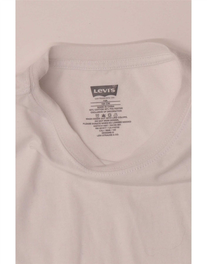 T-shirt chłopięcy Levi's 13-14 lat, biała bawełna