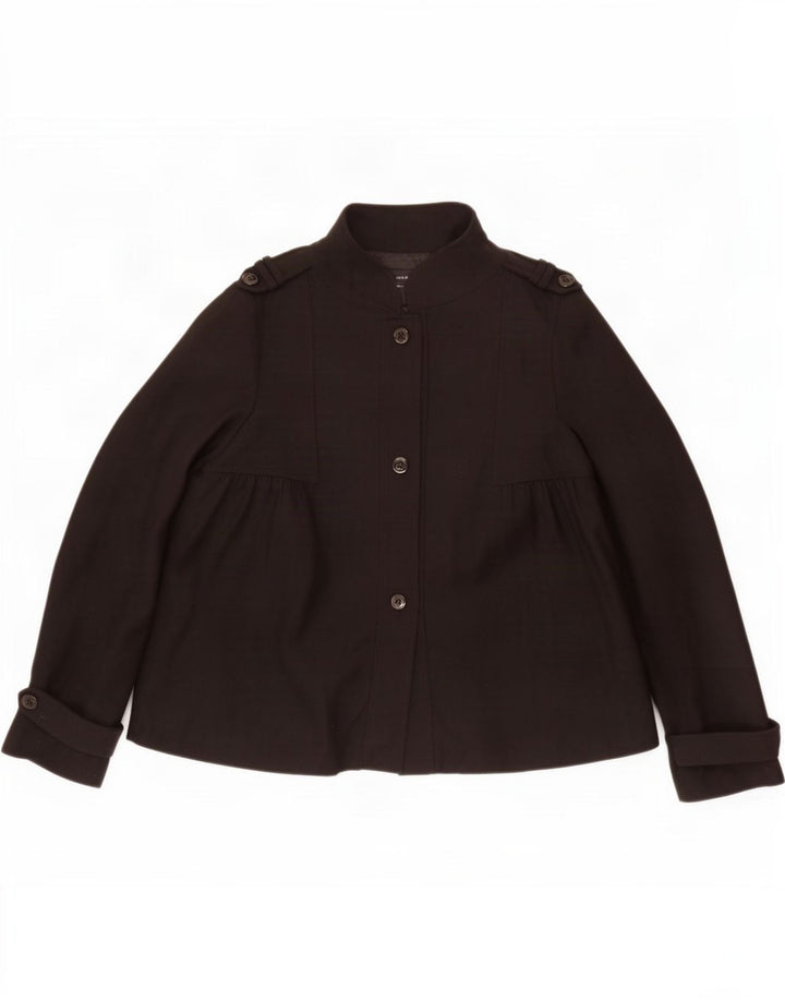 Płaszcz damski Zara Pea Coat UK 16, duży, czarny, wełniany