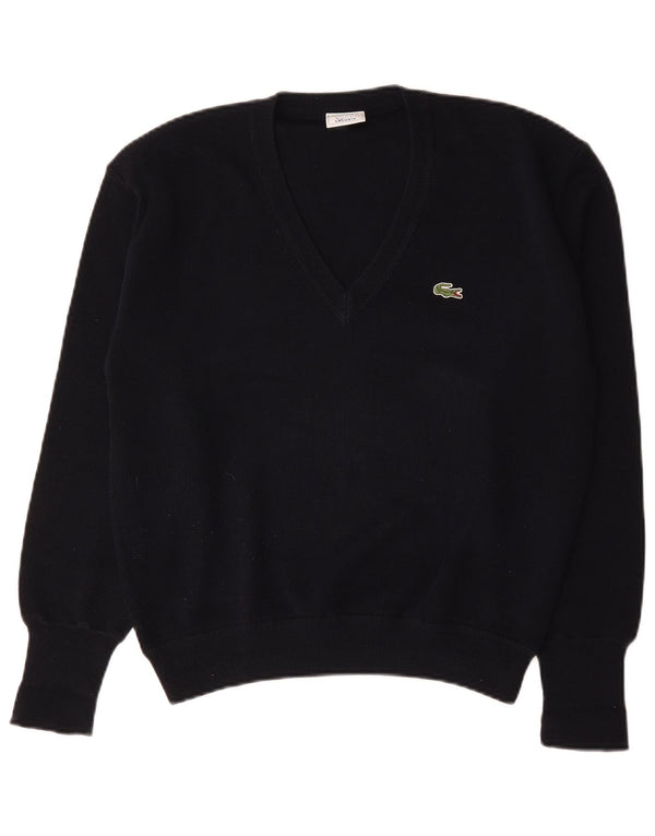 Męski sweter Lacoste z dekoltem w kształcie litery V, średni granatowy