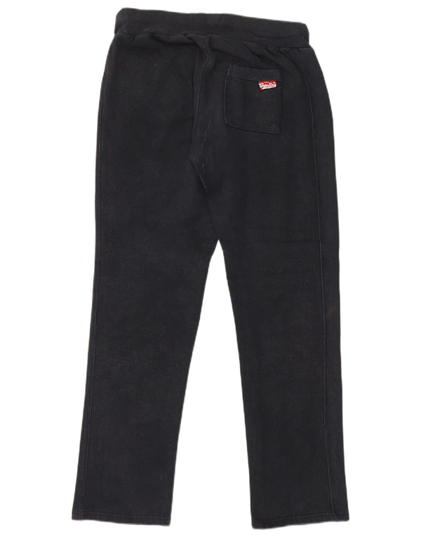 Damskie spodnie dresowe Superdry Graphic UK 14, średnia czarna bawełna