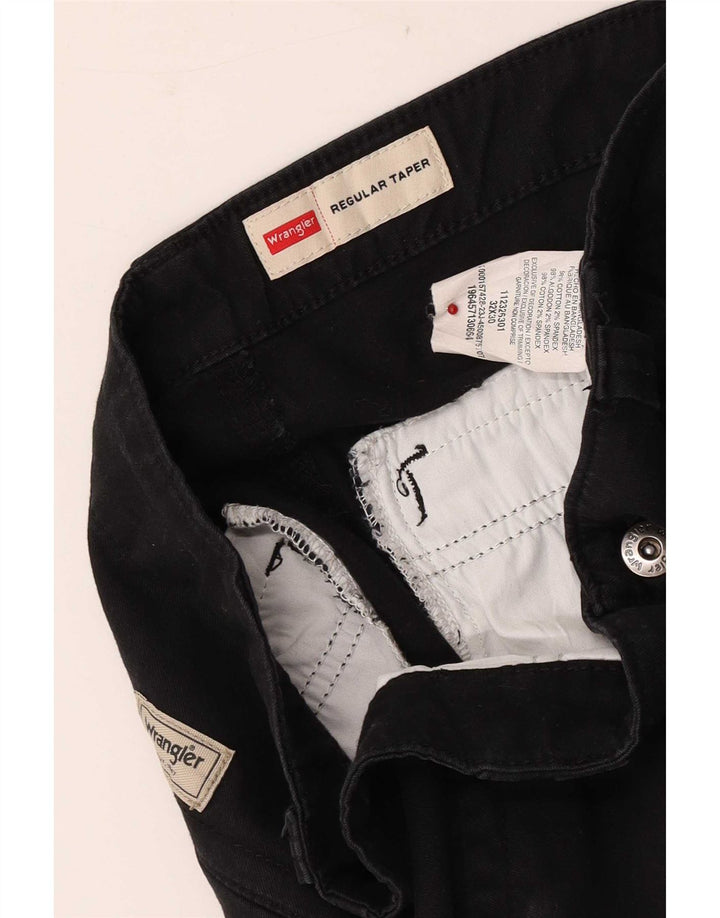 Męskie spodnie cargo Wrangler Regular W32 L30, czarne, bawełniane
