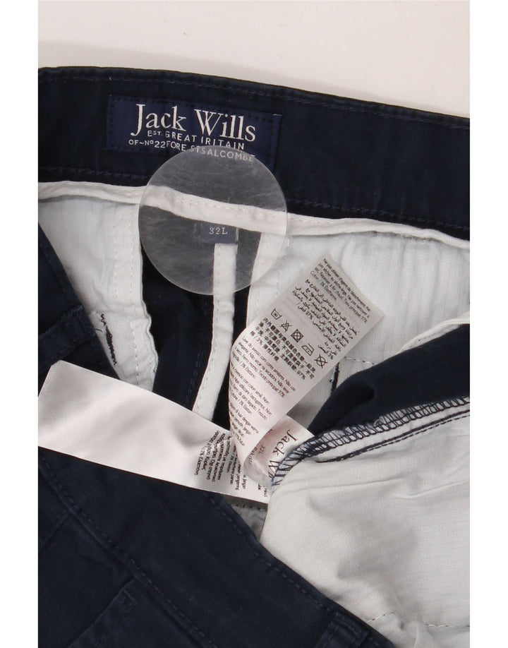 Męskie spodnie chino JACK WILLS W32 L29 Granatowa bawełna