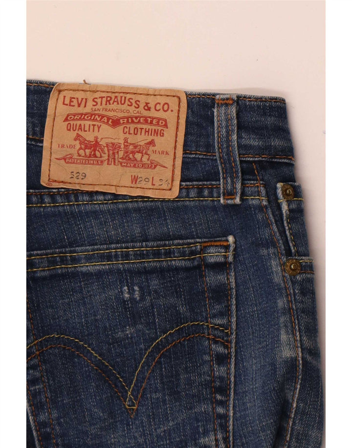 Damskie jeansy Levi's 529 Curvy Bootcut W29 L26 Niebieskie