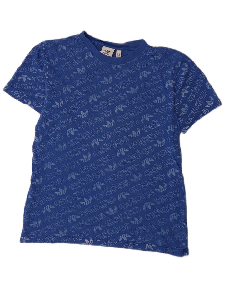 Męska koszulka graficzna Adidas Top Medium Blue Cotton