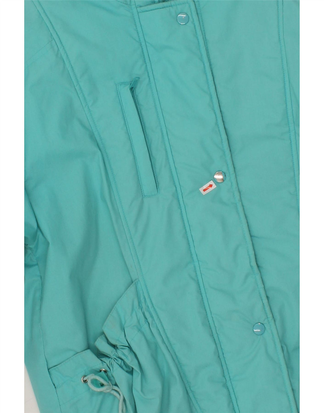 VINTAGE Womens Windbreaker Jacket UK 12 Medium Turquoise Polyester Vintage Vintage and Second-Hand Vintage from Messina Hembry 