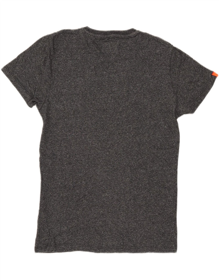 T-shirt męski Superdry Średnio szary, bawełniany nakrapiany