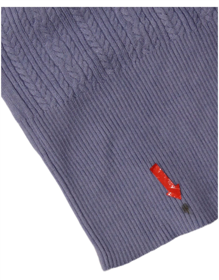 Marks & Spencer Damski sweter z okrągłym dekoltem UK 8 Small Blue Viscose
