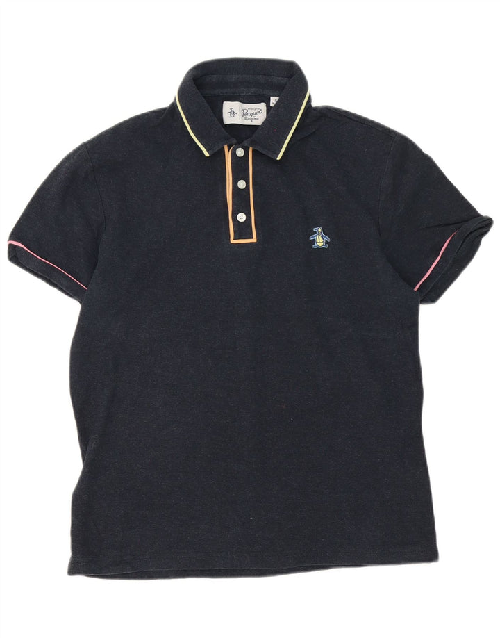 Męska koszulka polo Penguin, mała, szara, bawełniana