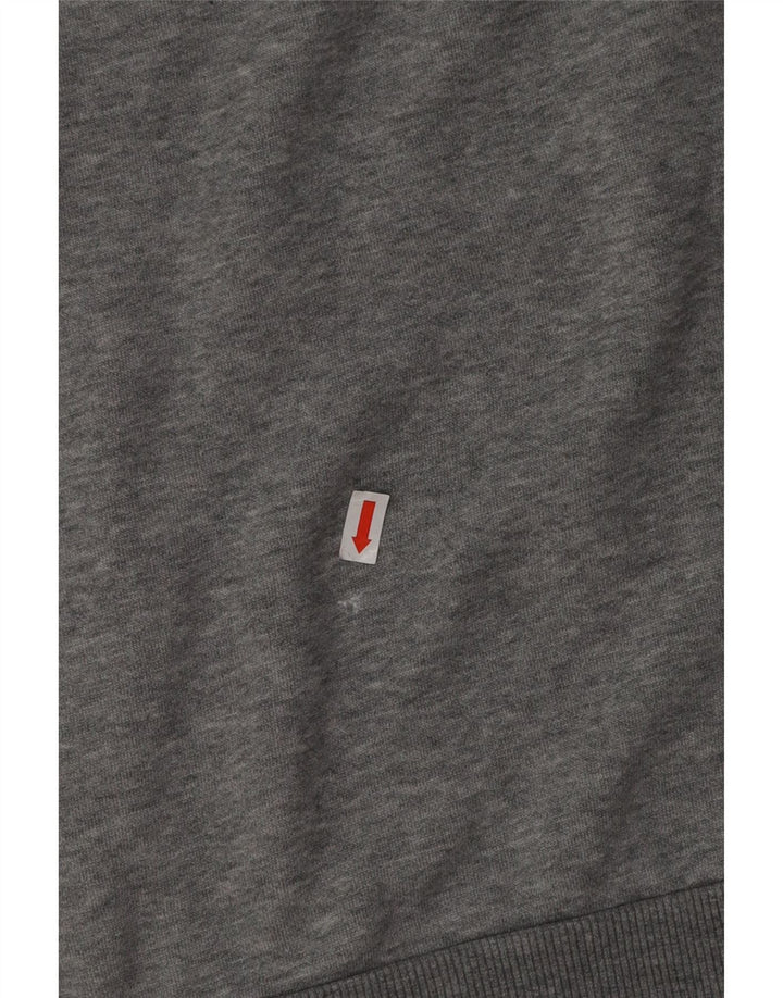 Męski sweter z kapturem i grafiką PUMA, duży, szary, bawełniany