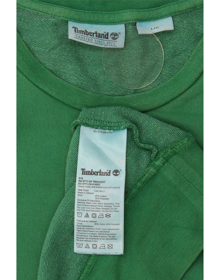 Męski sweter Timberland, duży, zielony, bawełniany