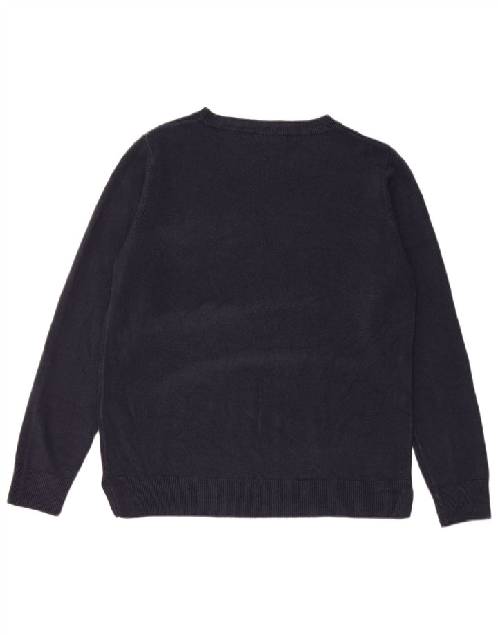 Marks & Spencer Damski sweter z dekoltem w łódkę, UK 14, średni granatowy