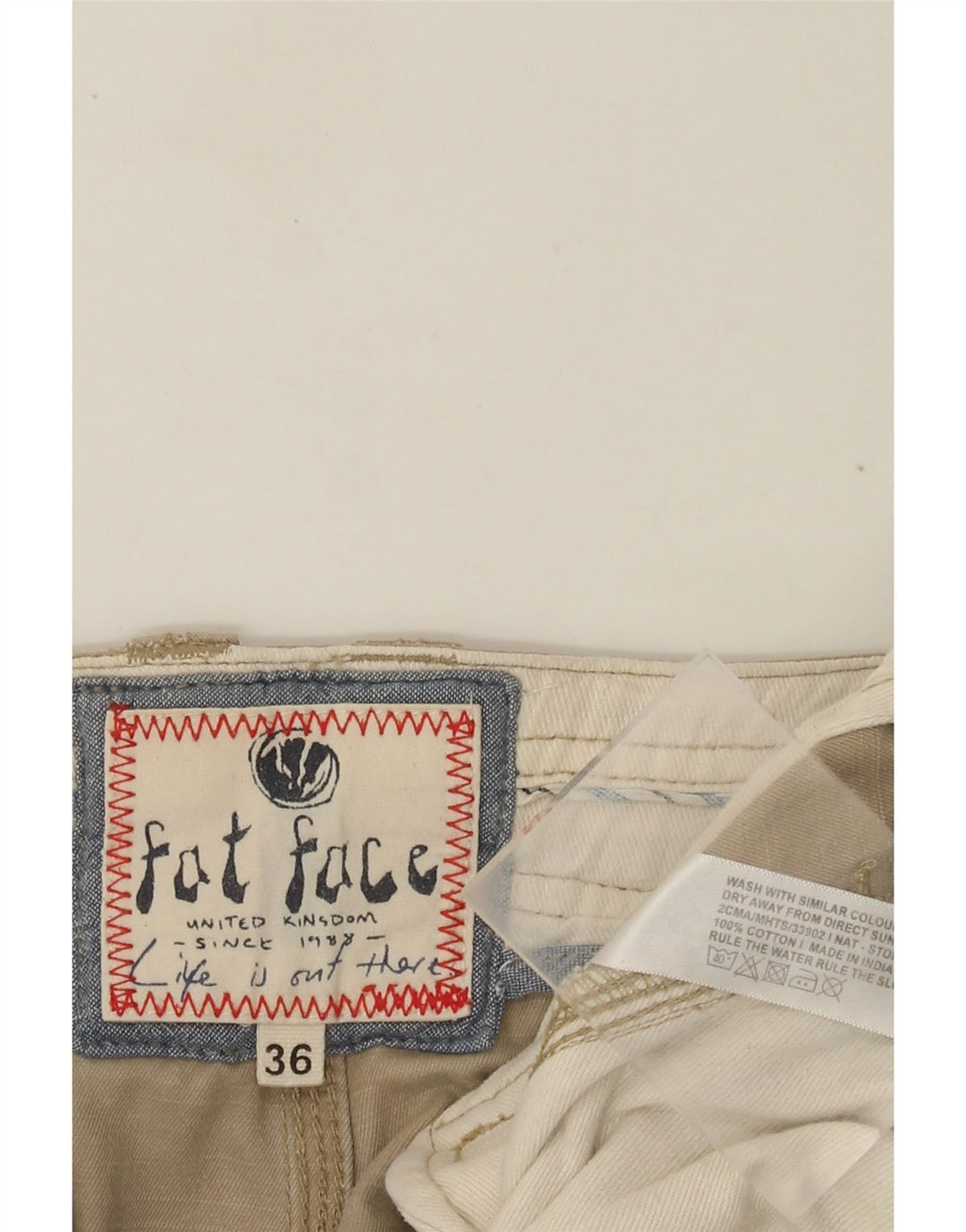 Spodenki Chino Męskie Fat Face W36 Duże Beżowe Bawełniane