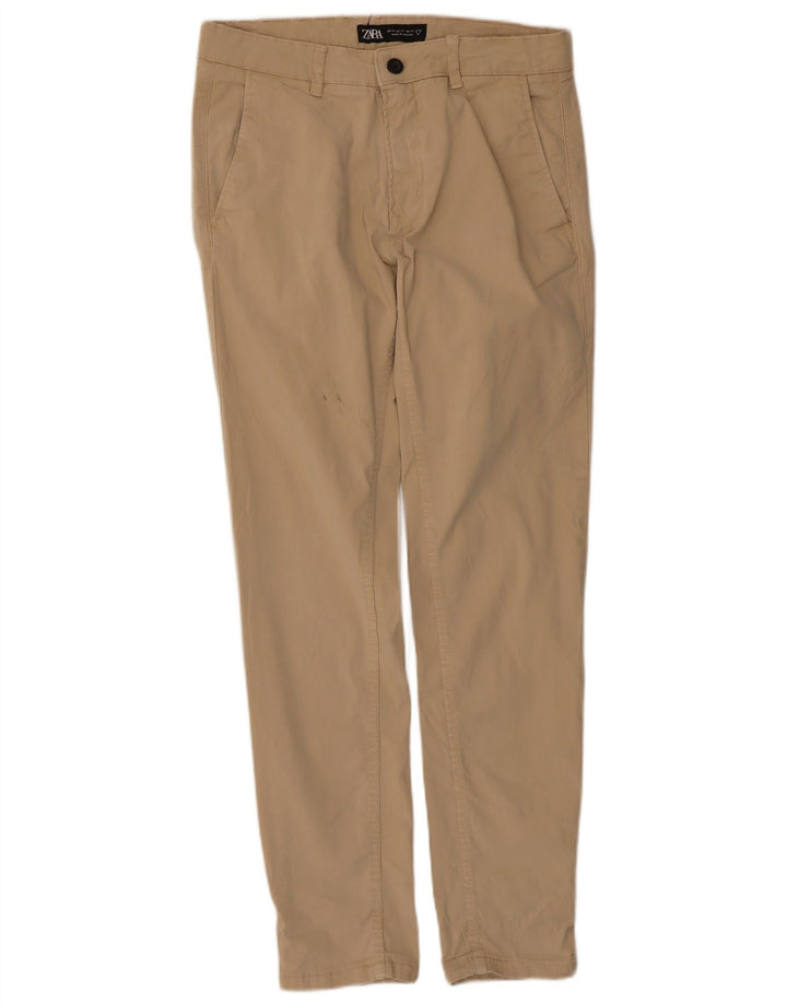 Męskie spodnie chino Zara EU 40 Medium W31 L29 Beżowe