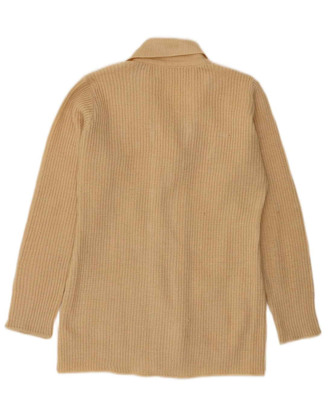 Sweter damski w stylu vintage, kardigan UK 12, średni beż