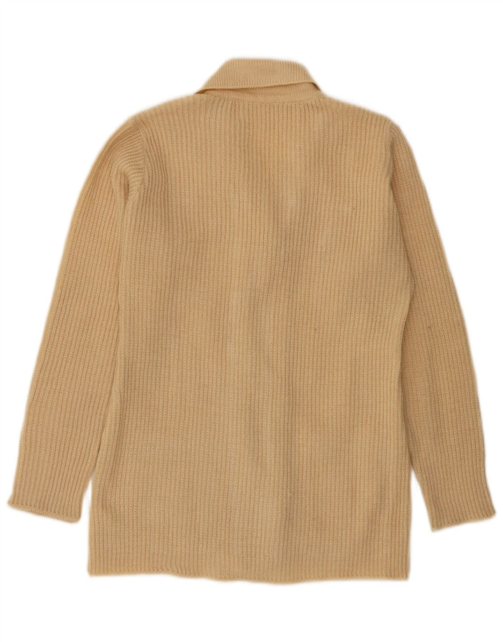 Sweter damski w stylu vintage, kardigan UK 12, średni beż
