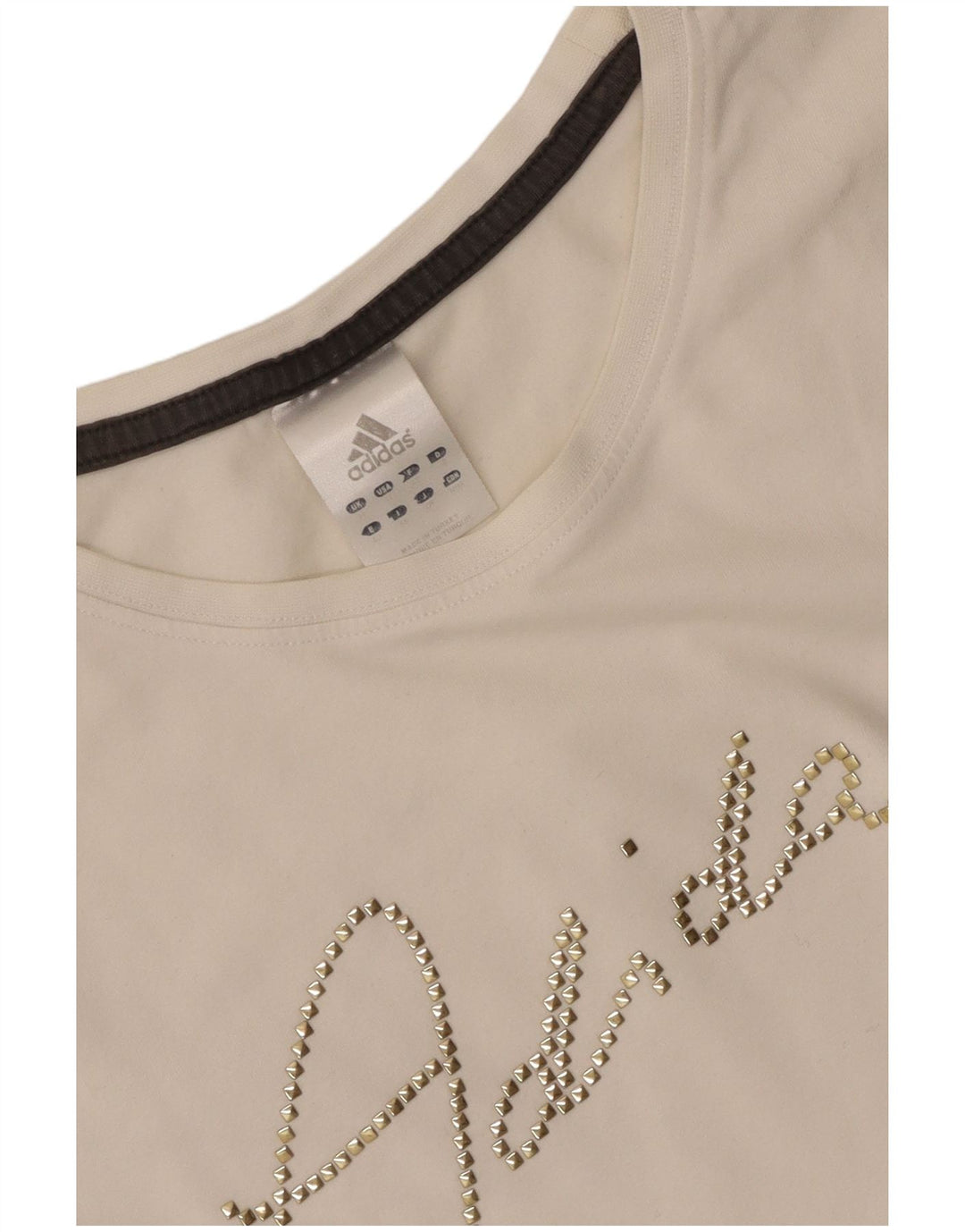 Damska koszulka graficzna Adidas Top UK 14 Średnia biel