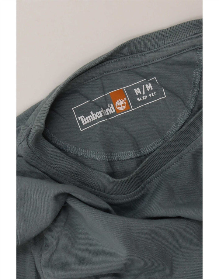 T-shirt męski slim fit Timberland, średni niebieski
