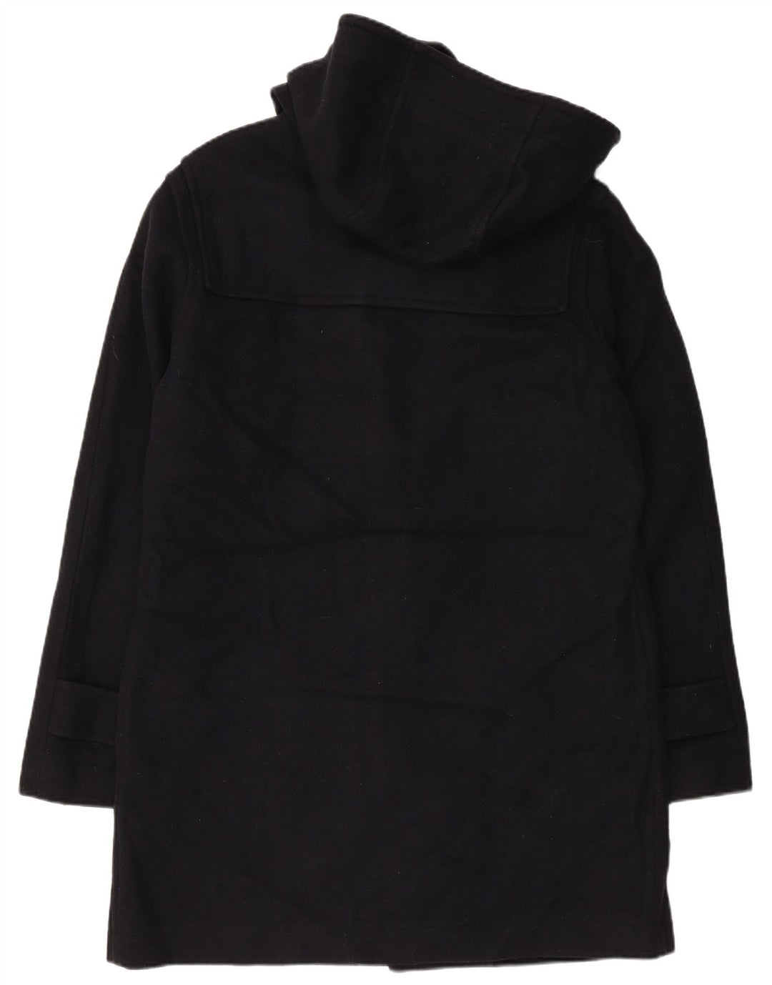 Damski płaszcz z kapturem VINTAGE UK 18 XL, granatowy, wełniany