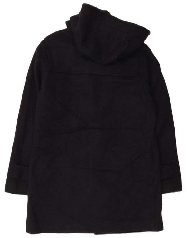 Damski płaszcz z kapturem VINTAGE UK 18 XL, granatowy, wełniany