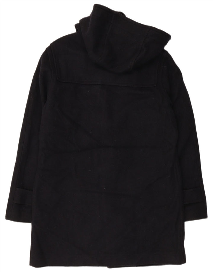 Damski płaszcz z kapturem VINTAGE UK 18 XL, granatowy, wełniany