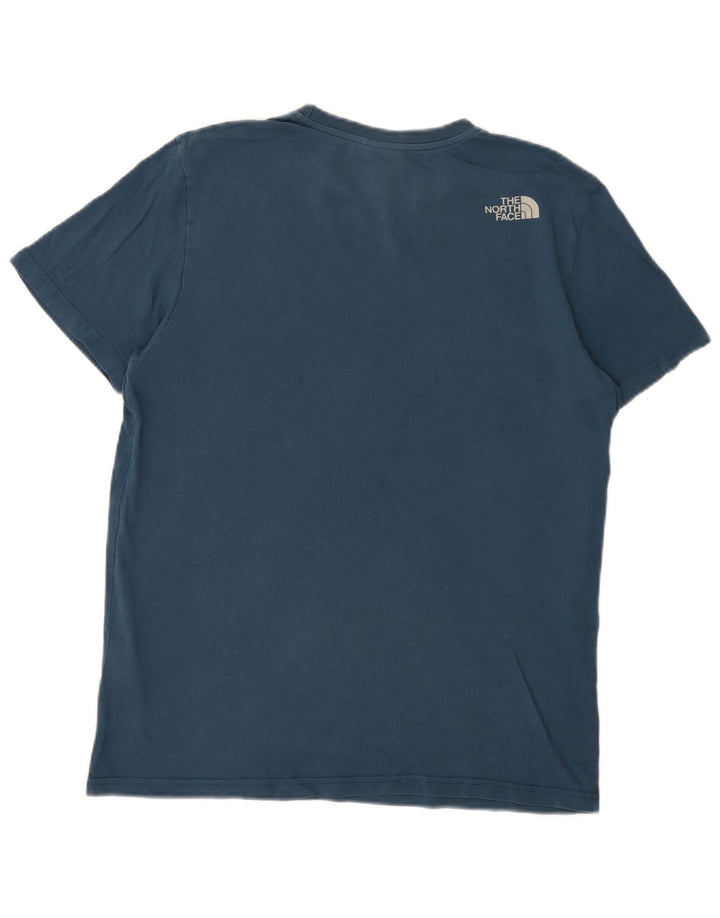 Męska koszulka z grafiką The North Face, bawełniana, w kolorze średniego błękitu