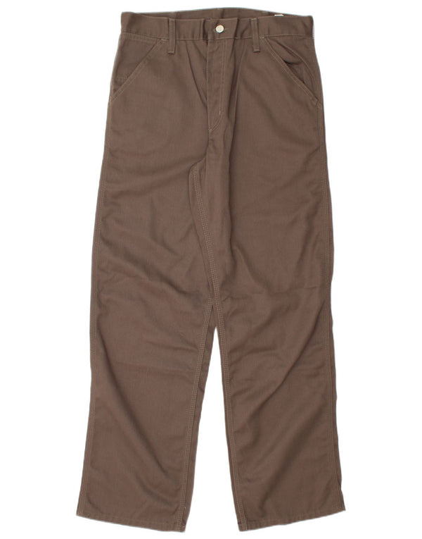 Męskie proste spodnie chino CARHARTT W30 L32 brązowy poliester