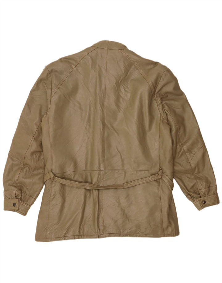 Vintage męska UK 38 średnia skóra khaki