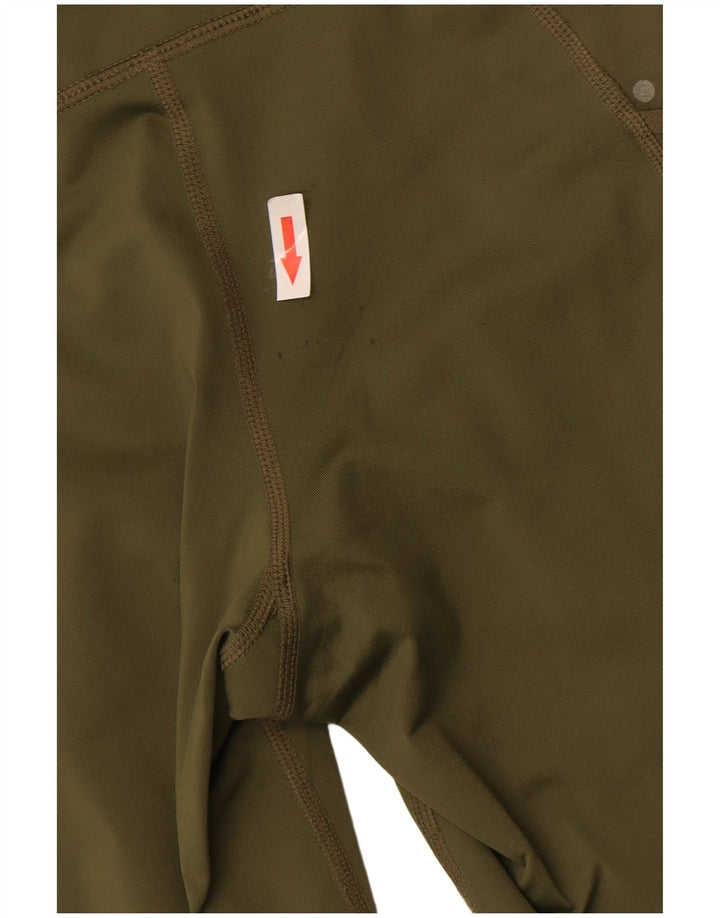 Damskie legginsy Nike Dri Fit UK 4 XS Khaki, poliester w kropki