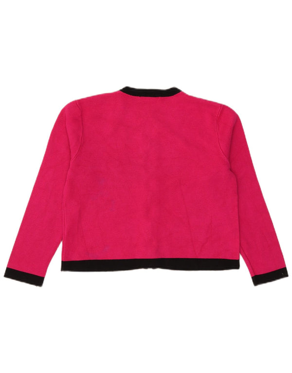 Sweter damski Zara Crop Cardigan UK 12 Średni różowy, wiskoza z blokami kolorów