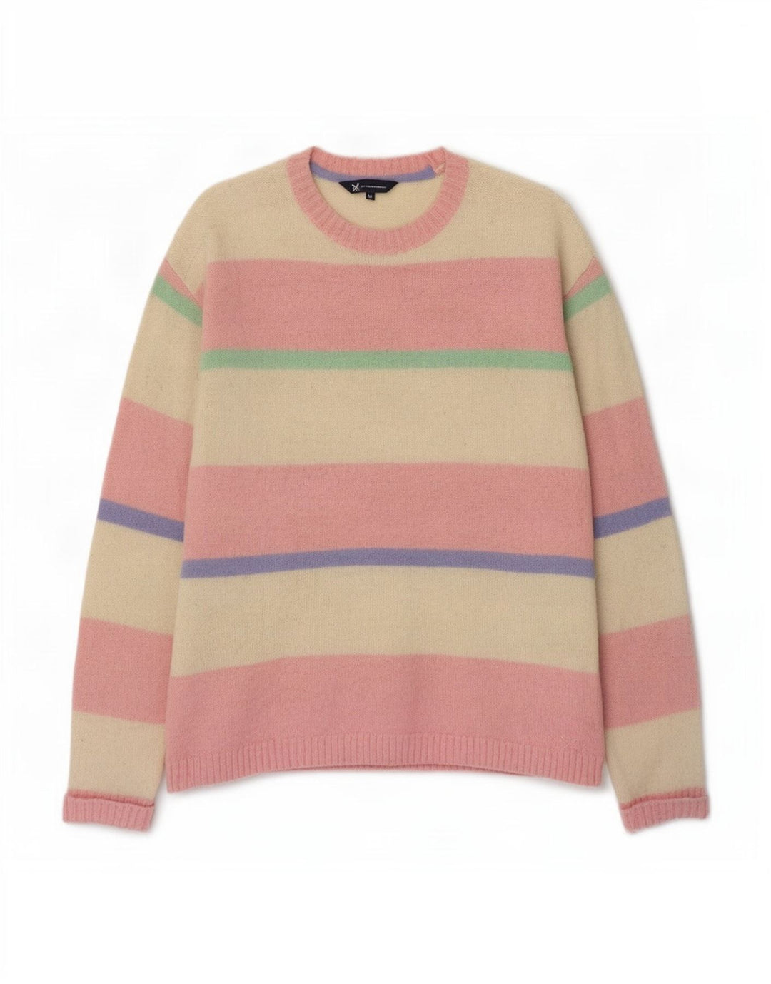 Crew Clothing Damski sweter z golfem UK 16, duży, wielokolorowy