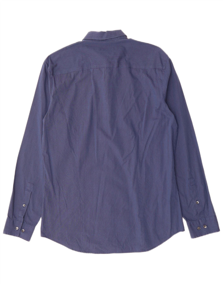 Koszula męska CALVIN KLEIN Rozmiar 15 15 1/2 Średni granatowy, bawełniany w prążki