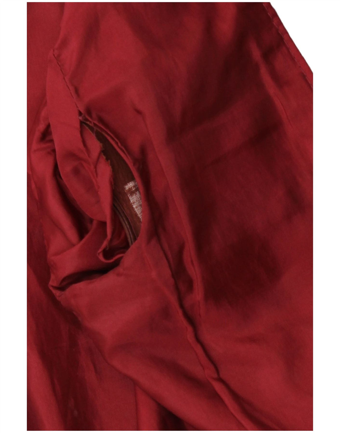 Damska kurtka skórzana w stylu vintage IT 46, duża, bordowa