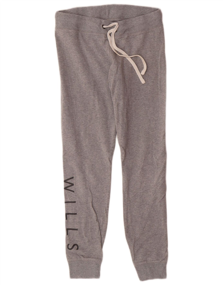 Damskie spodnie dresowe JACK WILLS Graphic Joggers UK 12 Medium Grey