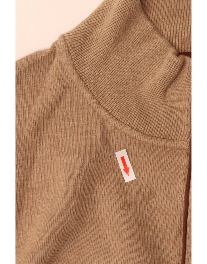 Męski sweter Gant z zamkiem błyskawicznym, 3XL, brązowa bawełna