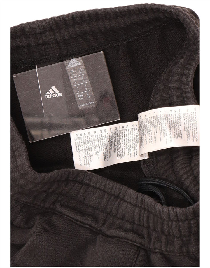 Męskie spodnie dresowe Adidas z grafiką, małe, czarne, bawełniane