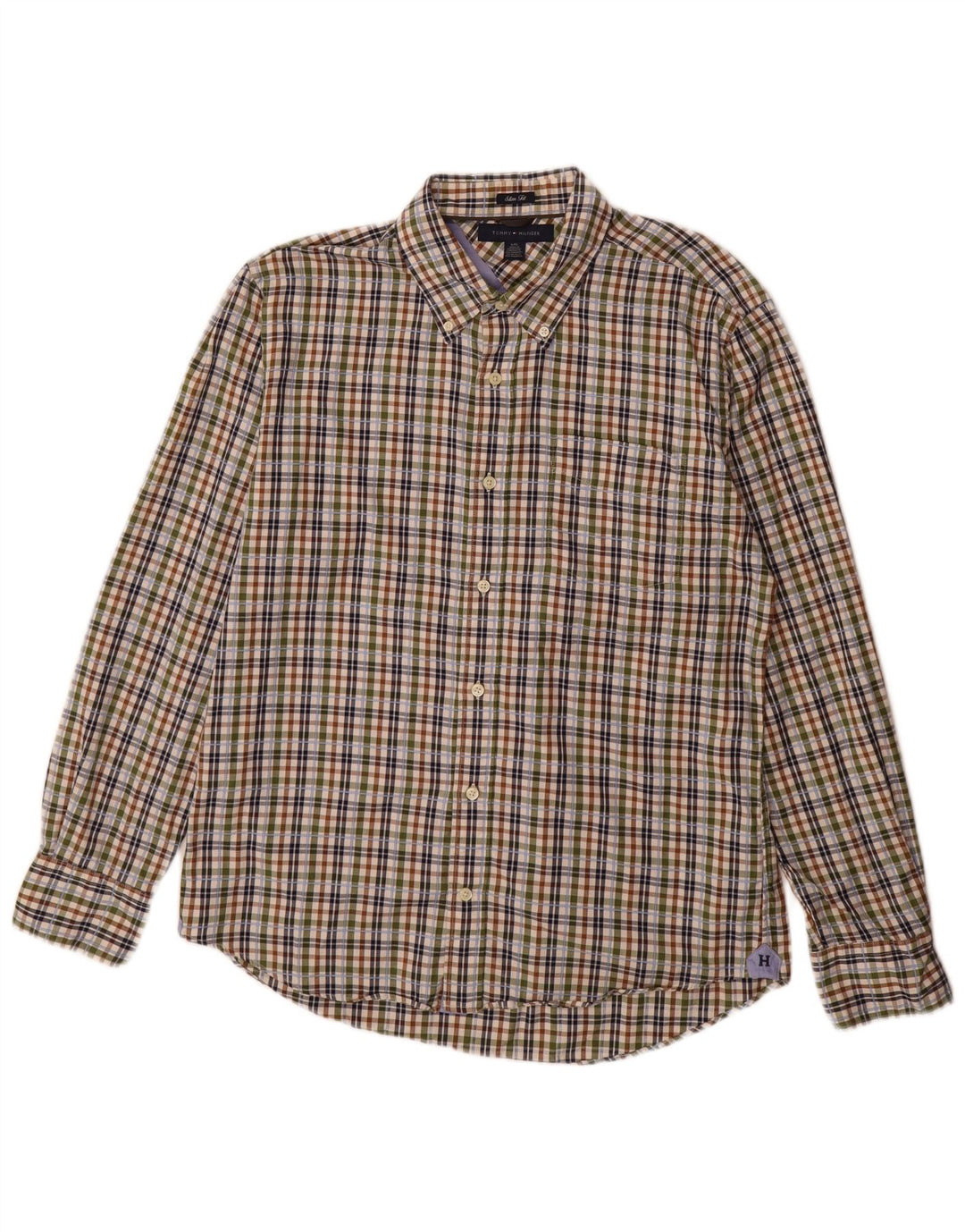 Męska koszula flanelowa Tommy Hilfiger slim fit w dużą wielobarwną kratkę