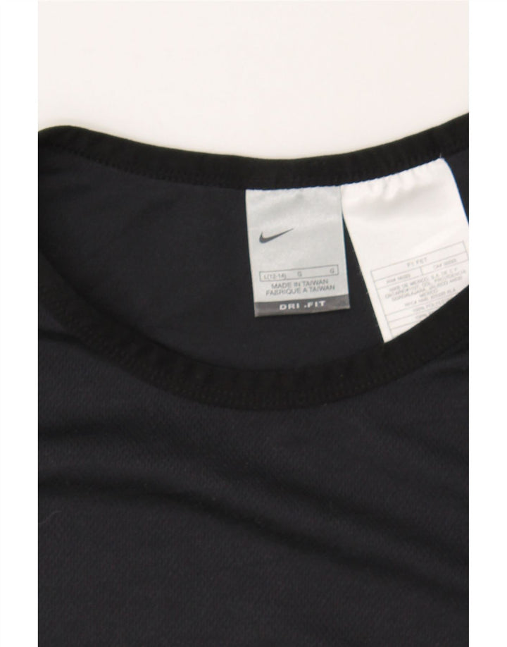 NIKE Womens Top Long Sleeve US 12/14 Large Black Polyester Vintage Nike and Second-Hand Nike from Messina Hembry 