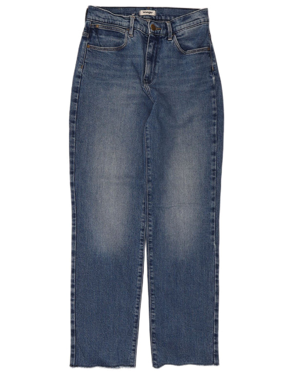 Damskie proste dżinsy Wrangler W26 L28 Niebieskie bawełniane