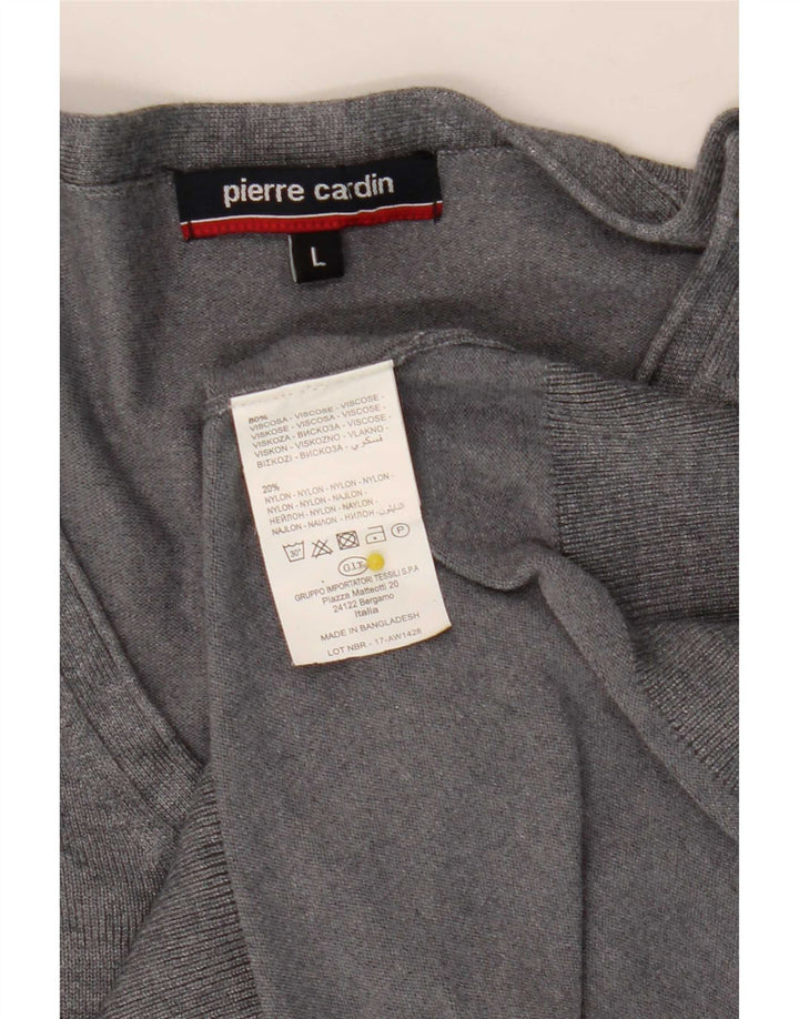 Męski sweter rozpinany Pierre Cardin, duży, szary, wiskoza