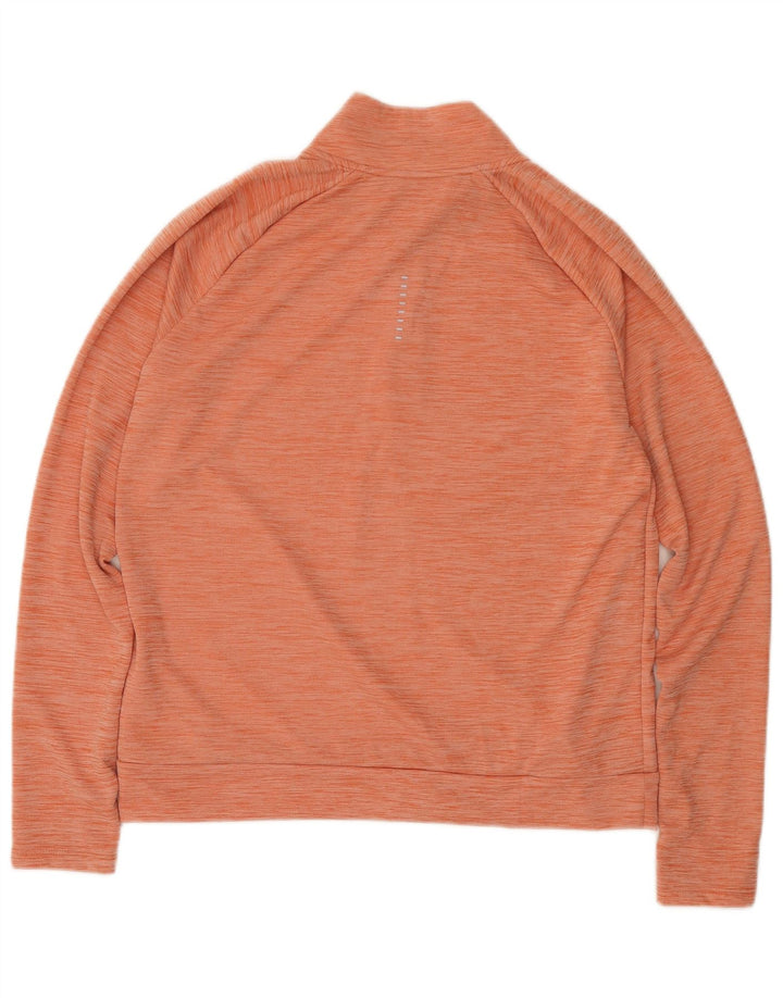 Damski dres Nike Dri Fit z zamkiem błyskawicznym na szyi, UK 14, średni pomarańczowy