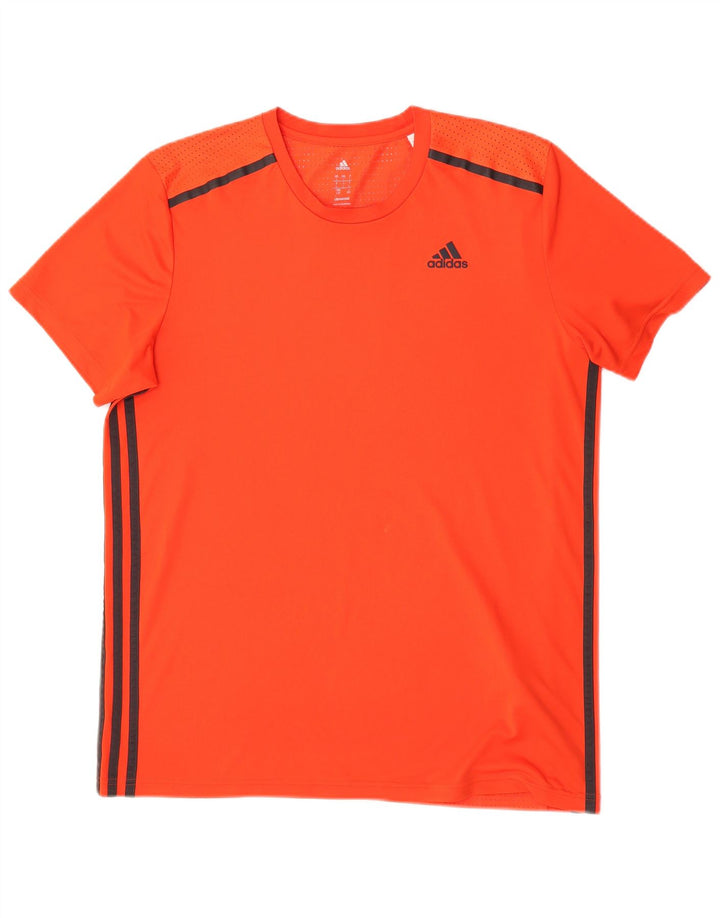 Adidas Męska koszulka Climacool Top, duża, pomarańczowa, poliestrowa