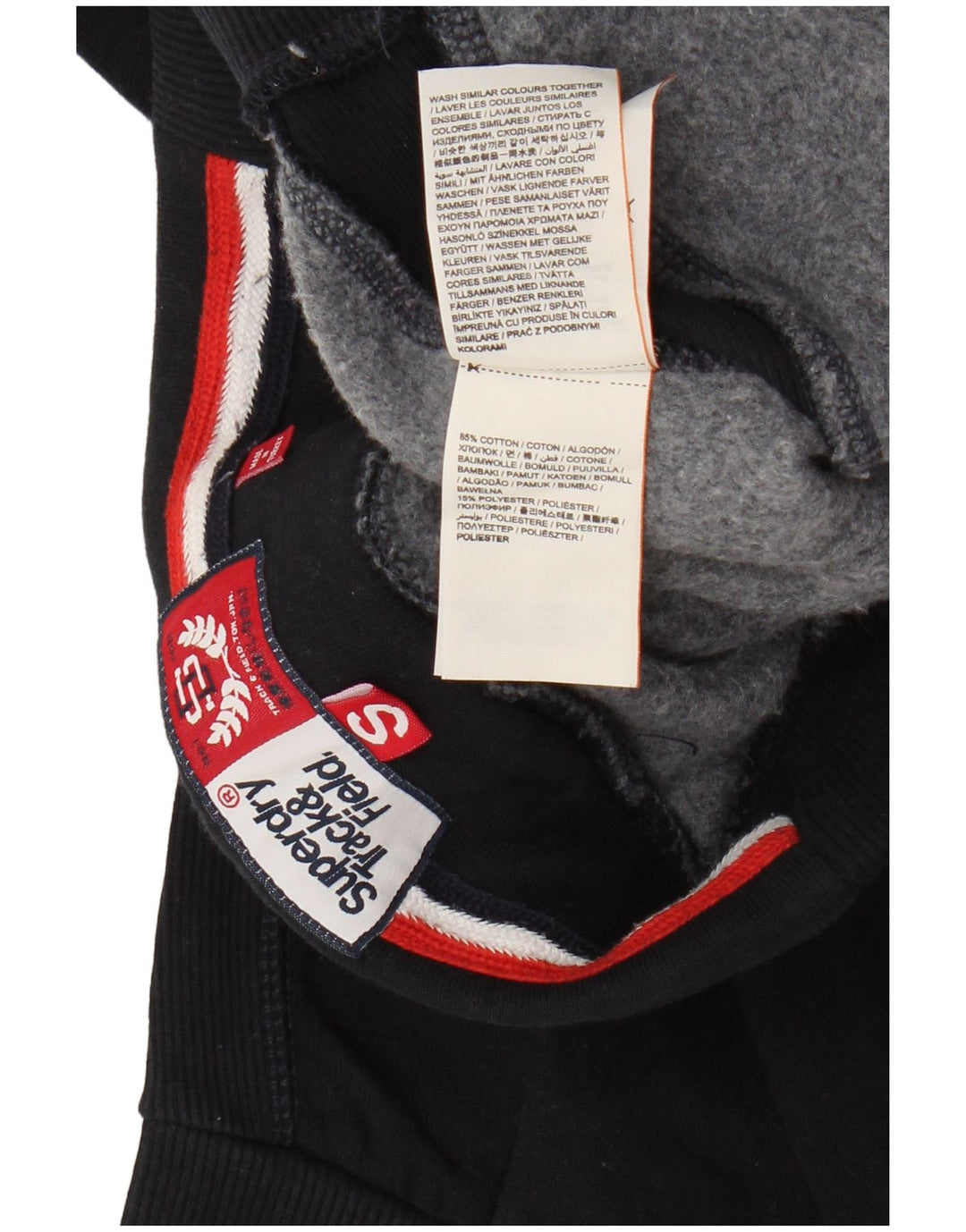 Damskie spodnie dresowe SUPERDRY z grafiką Joggers UK 10 Small Granatowe