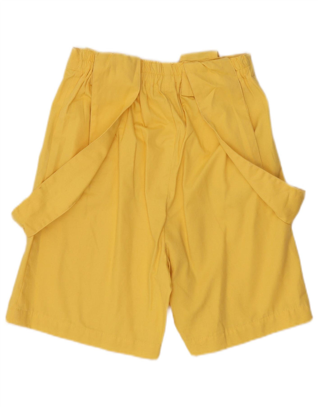 Vintage damskie ogrodniczki Chino szorty W26 małe żółte