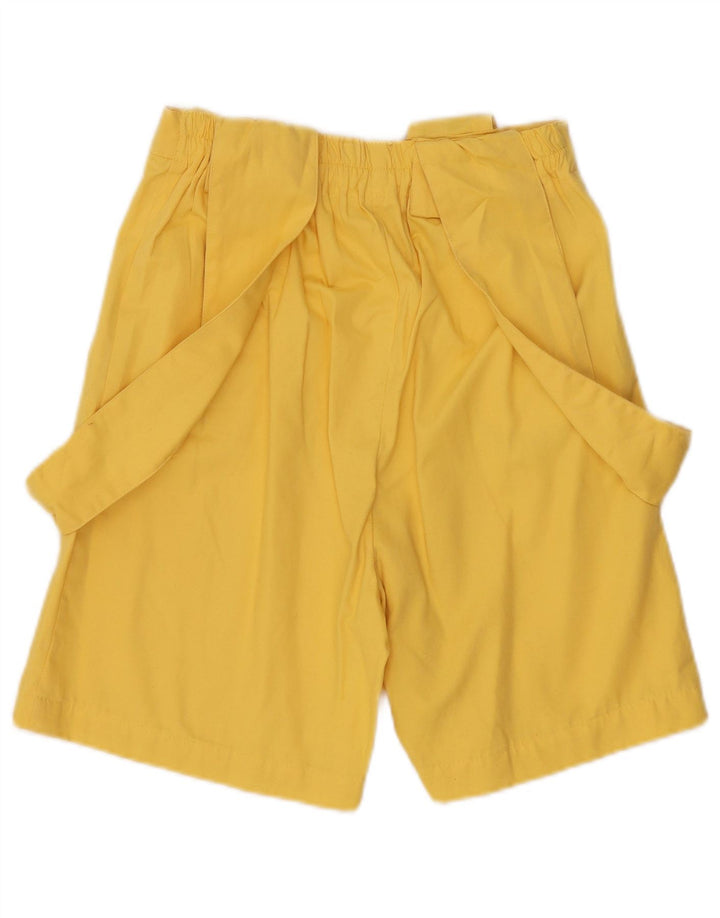 Vintage damskie ogrodniczki Chino szorty W26 małe żółte
