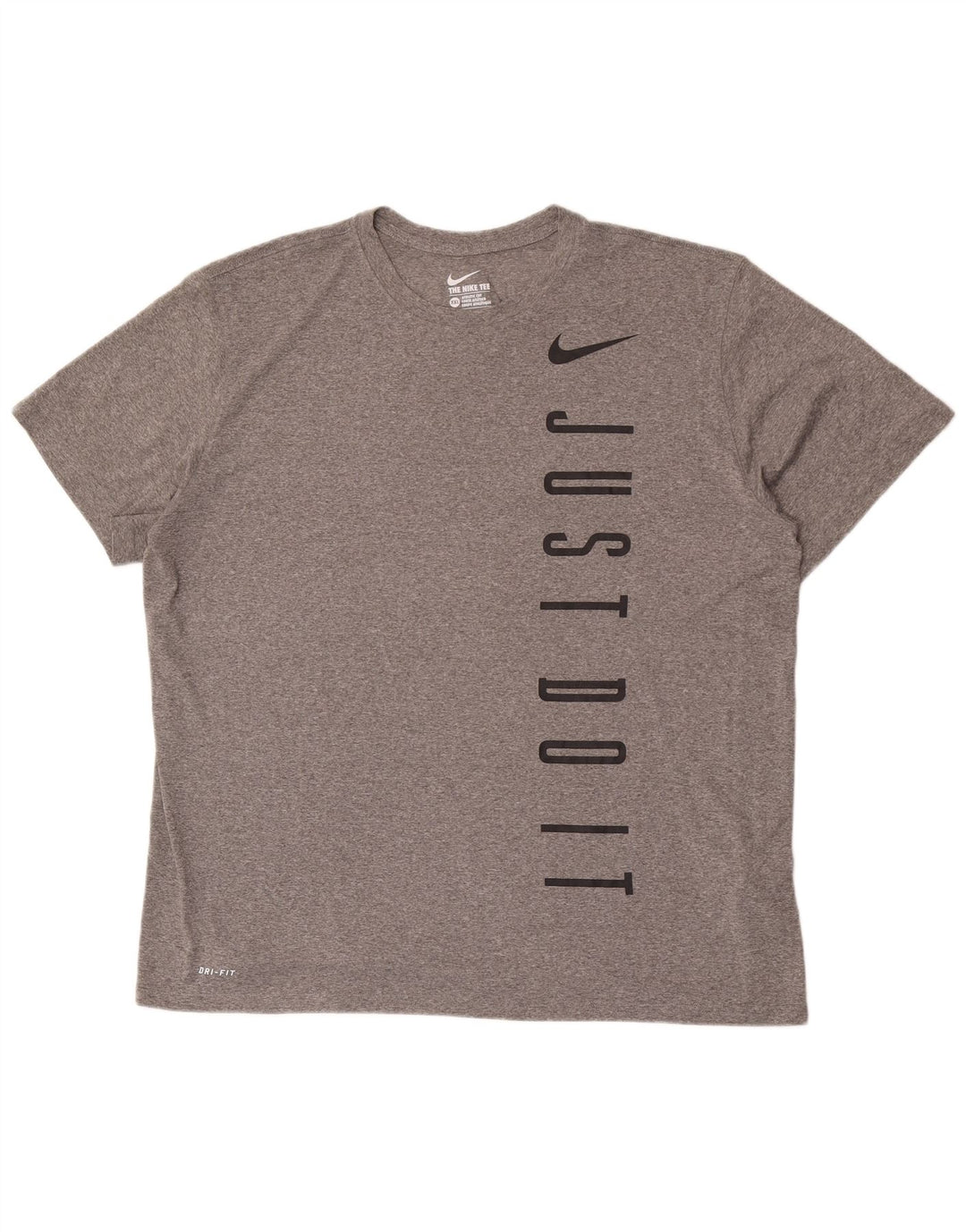Męski T-shirt Nike Dri Fit z grafiką, 2XL, szary poliester