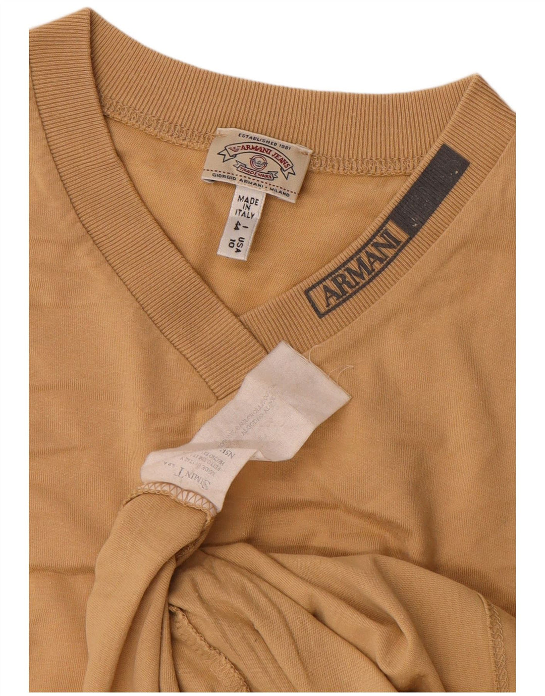 T-shirt damski Armani Jeans Top IT 44 Średni beż, bawełna